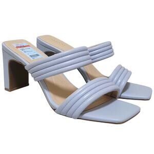 Alfani Women Stantonn Double Strap Slide Sandals Size US 10M Soft Blue Leather